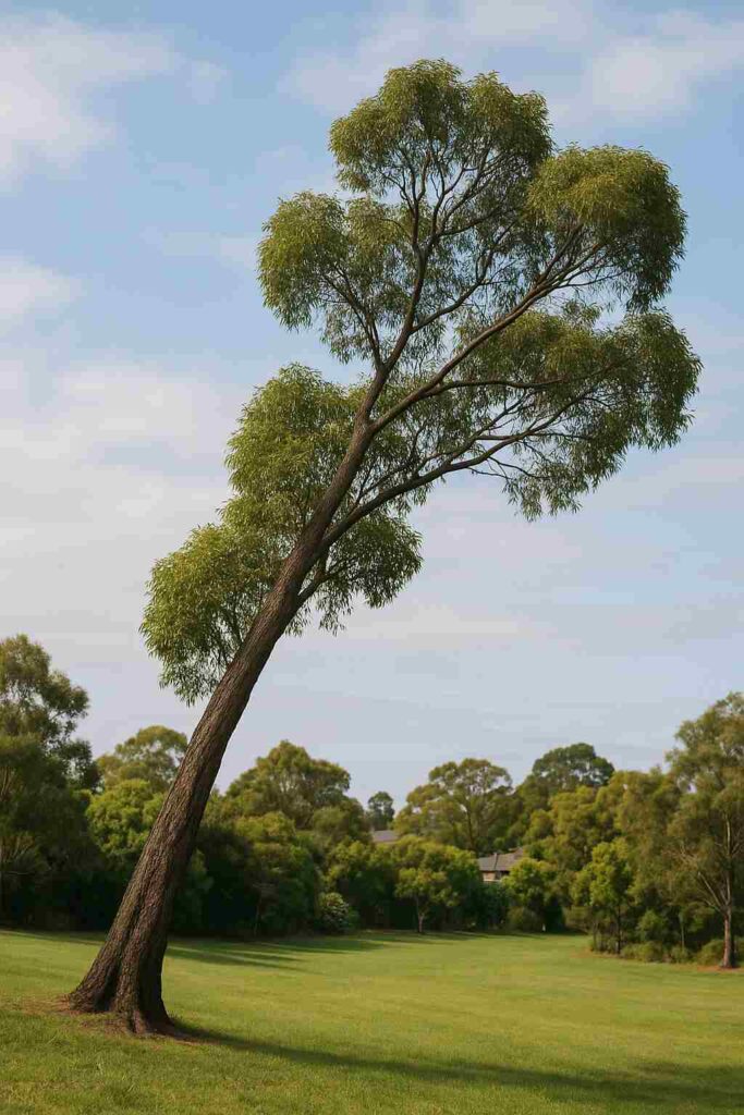 leaning trees Ipswich