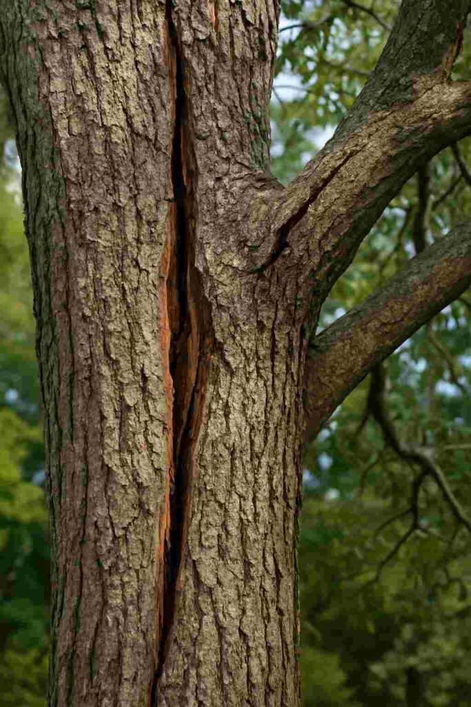 tree service crack in the trunk
